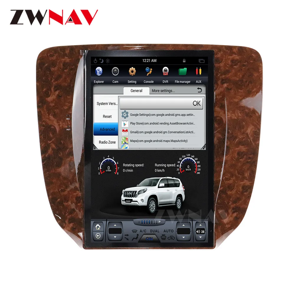 12," Android 9 PX6 64+ 4G Tesla с DSP Carplay автомобильный мультимедийный плеер для GMC Yukon/Chevrolet tahot/plateado/Shavrola 2007-2012