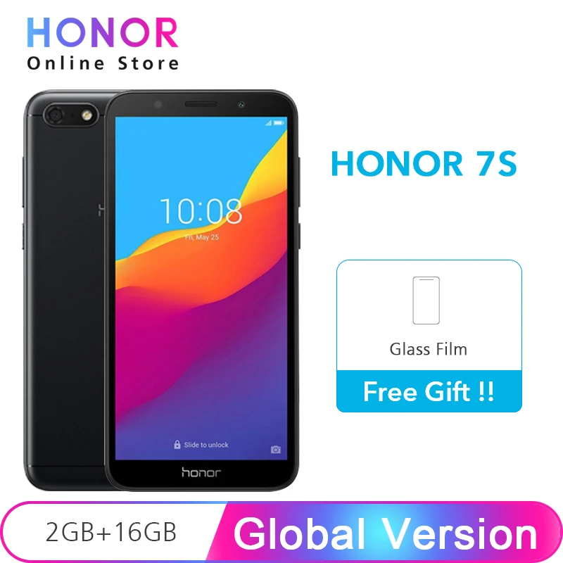 Оригинал глобальная версия Honor 7 S 2 ГБ 16 смартфон MT6739 четырехъядерный процессор 13