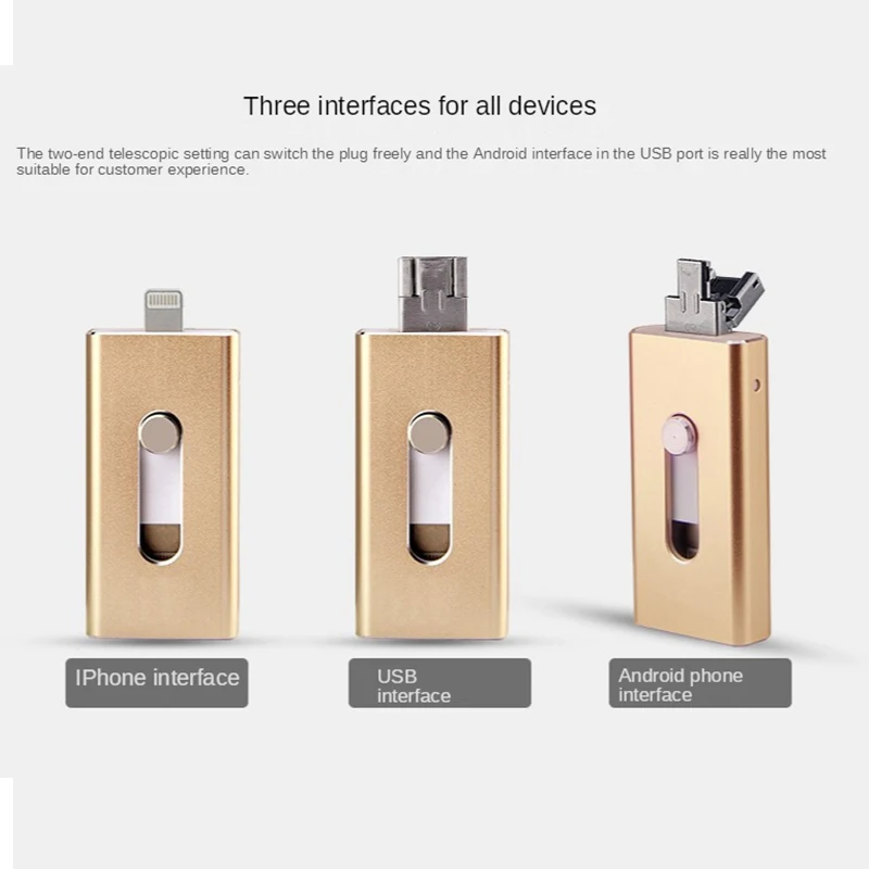 

Флеш-накопитель USB 3 в 1, 128 ГБ, OTG, 32 ГБ, 3,0 Гб
