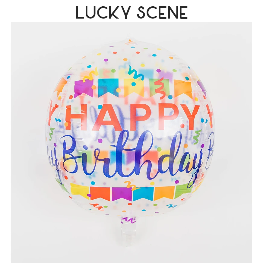 

4D Printed Balloons 22" Birthday Ball Girl Baby Shower Party Celebrate Decoration Birthday Dessert Table Balloons S01105