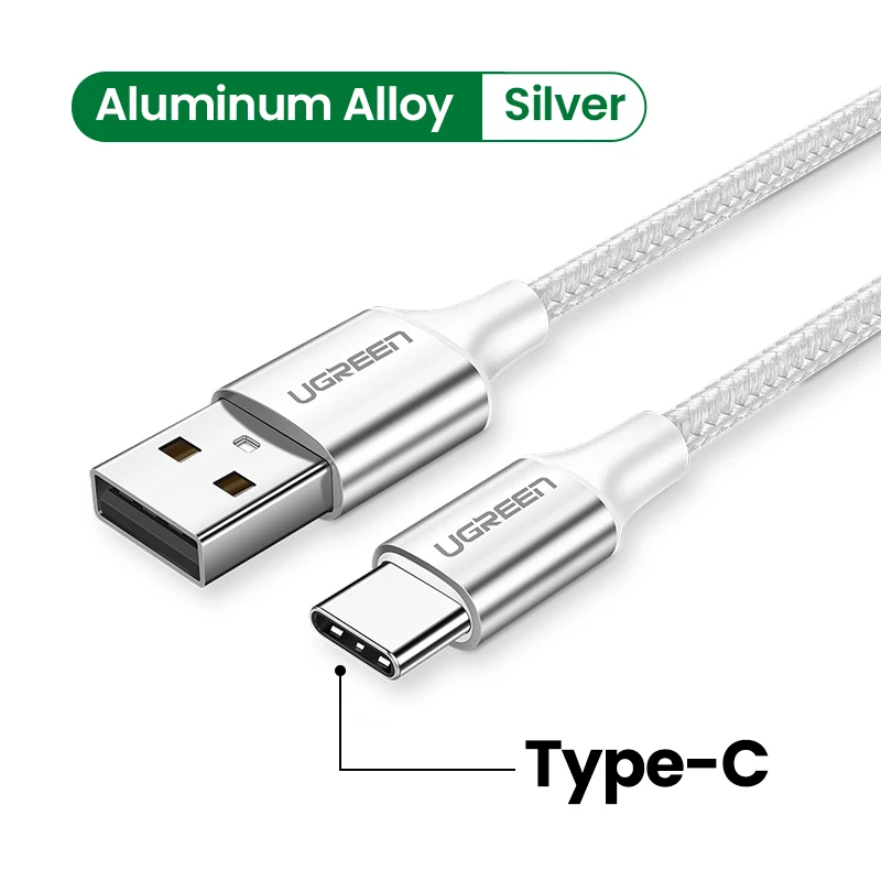 iphone usb cable Ugreen Micro USB Cable 3A Nylon Fast Charging USB Type C Cable for Samsung Xiaomi HTC USB Charger Data Cable Mobile Phone Cable mobile phone cables Cables