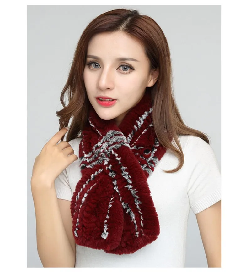 Glaforny rex rabbit fur scarf women winter fashion rabbit hair thickened warm Korean version of the joker wool collar
