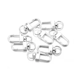 Alloy Snap Lobster Clasp Hooks for DIY Jewelry and Accessories (10 - Pack) Wholesale (Silver)