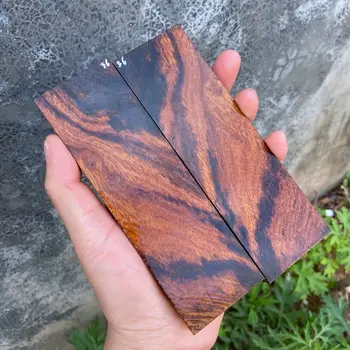 

#36 1Pair of Bookmatched Desert Ironwood Wood Knife Handle Scales 14*4.5*1cm wood blanks