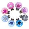 BOBO.BOX 2Pc Crown Silicone Beads Pacifier clip DIY Teething Necklace Toys Food Grade Silicone Baby Teether Nipple Clasps 4