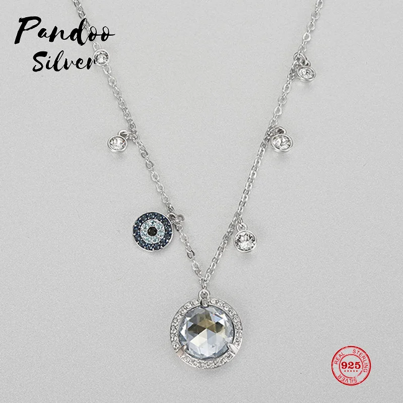 

Fashion Charm Pure 925 Silver Original 1:1 Copy, Lucky Pattern Fashion Wild Clavicle Chain Necklace Female Luxury Jewelry Gifts