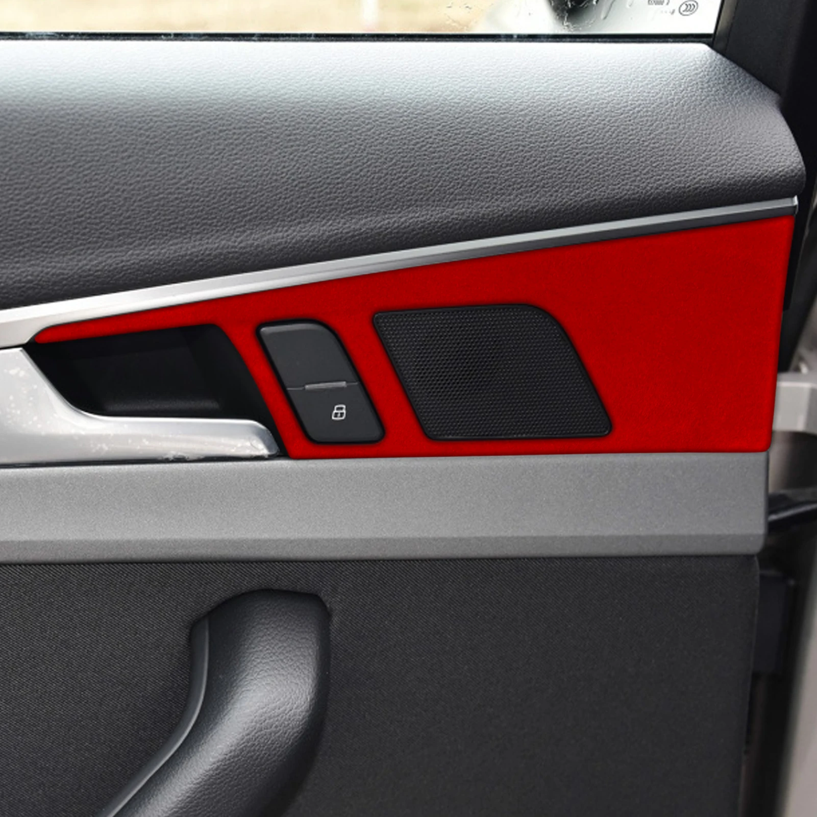 

Suede Car Interior Door Panel Frame Cover Trim Sticker Fit For Audi A4L 2017-2021