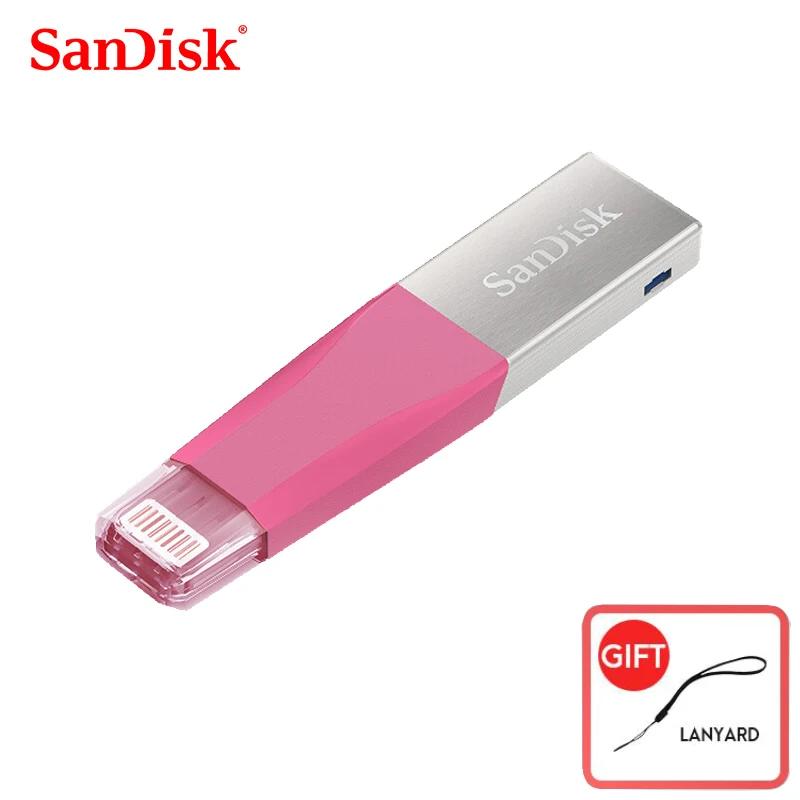 US $24.16 100SanDisk Pen Drive 32GB USB Flash Drive 64GB USB 30 OTG Lightning Memory Stick Mini Pendrives For Iphone Ipad And PC SDIX30N