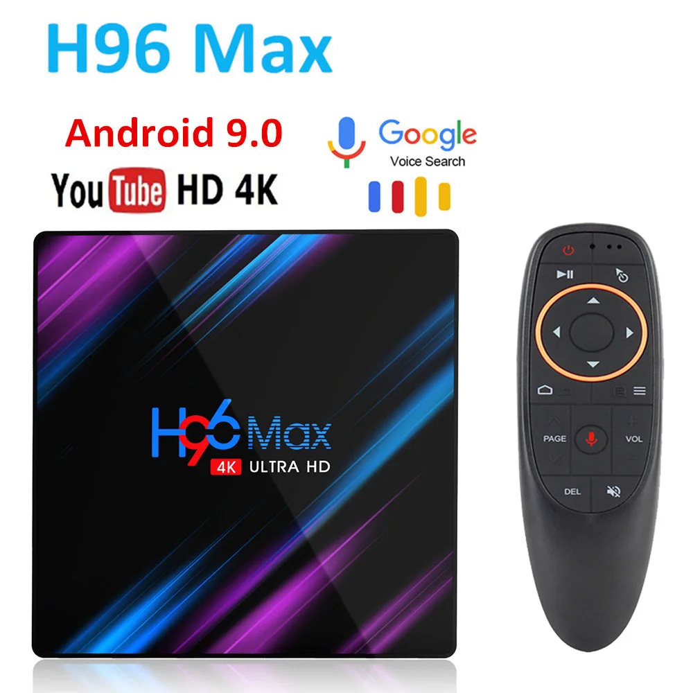 H96 MAX Smart tv Box Android 9 0 4 Гб ОЗУ 32 64 RK3318 4K USB3.0 H.265 Google Play Bluetooth телеприставка 2 4G/5G |