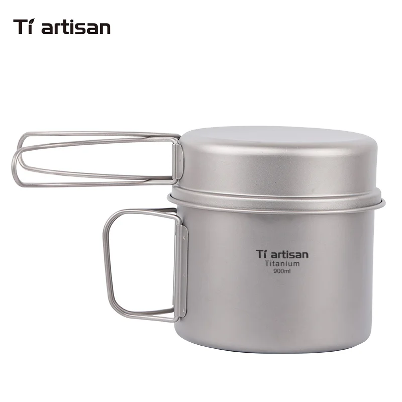 Набор посуды Tiartisan 900 мл сверхлегкий титановый кастрюля титановая кружка
