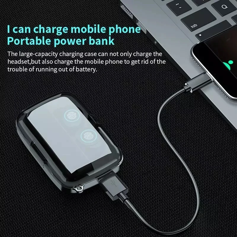 M17 TWS Earphone Wireless Touch Mini Earbuds Bass Gaming Headsets 2000mah Charging Compartment Waterproof Bluetooth Headphone