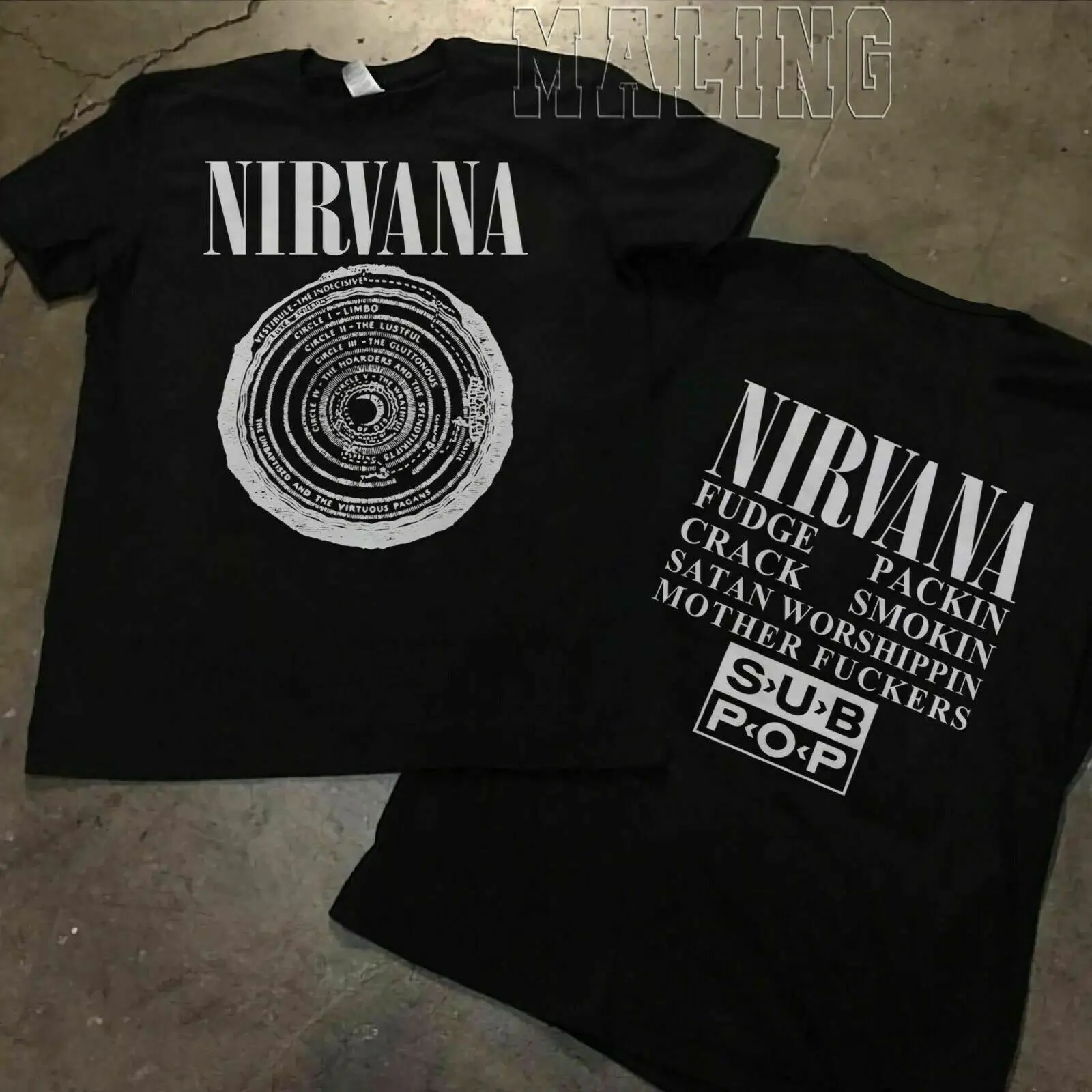 

T Shirt 80S Nirvana Bleach Sub Pop 1989 T Shirt Vestibule Fudge Packin