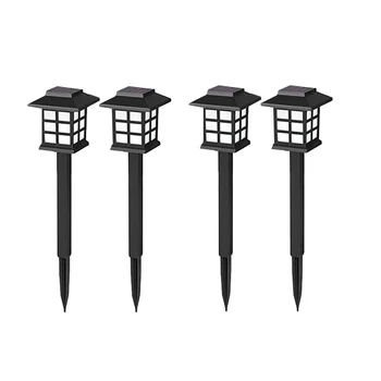

4 Pack Solar Pathway Lights Outdoor,Solar Lights for Garden,Landscape,Path,Yard,Patio,Walkway,Color Gradient Light
