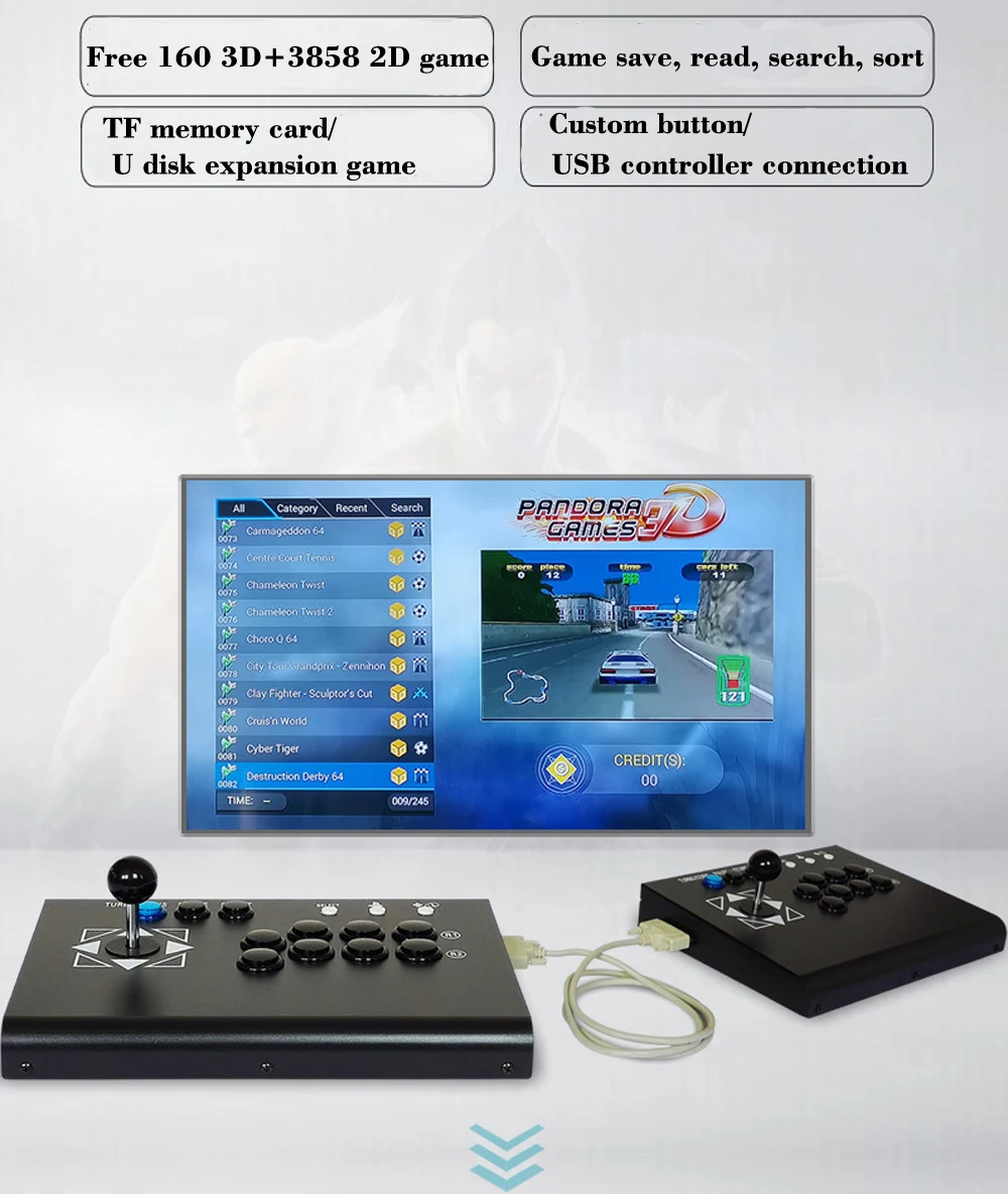 

4018 in 1 arcade game console joystick home game station