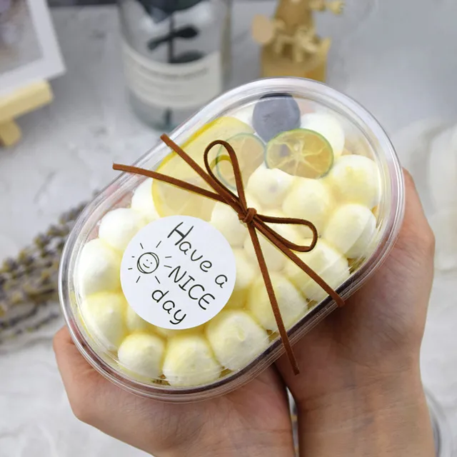 50Db Nettó Piros Háziállat Műanyag Tál Átlátszó Torta Doboz Csomagolás Gyümölcs Saláta Fagylalt Puding Zselés Desszert Csésze Fedéllel 500 Ml - Image 4