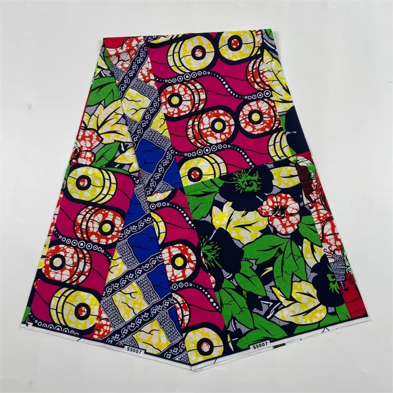 Tissu Wax Africain Ankara Coton - Impression Cire Haute Qualité, 115 Cm De Large - Vendu Au Mètre