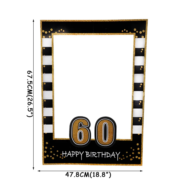 Свадебный декор фоторамка для взрослых 30th 40th 50th 60th Happy Birthday Photo Booth Реквизит для детей 1 день Рождения Декор принадлежности