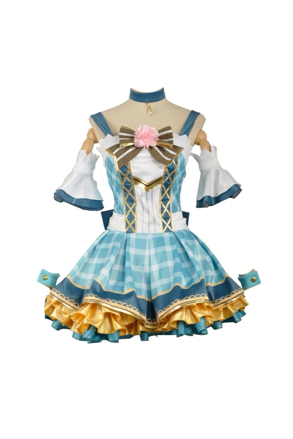 Cosplay Costume Love Live Flowers Awakening Rin Kotori Umi Eli Tojo Plaid Dress Adult Women Costume Maid Dress Japanese Bouquet