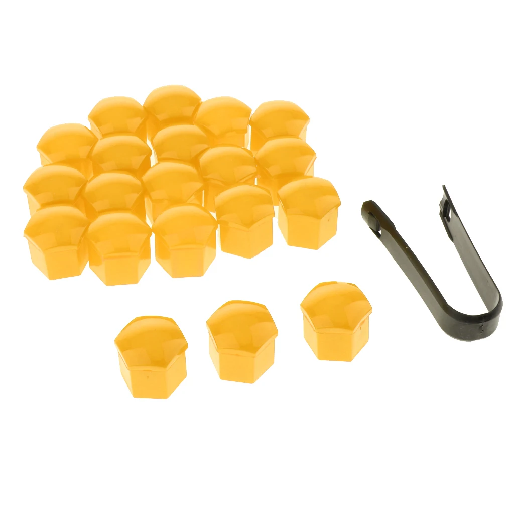 20Pcs 19mm Car Wheel Lug Nut Bolt Hub Screw Cover Protective Cap