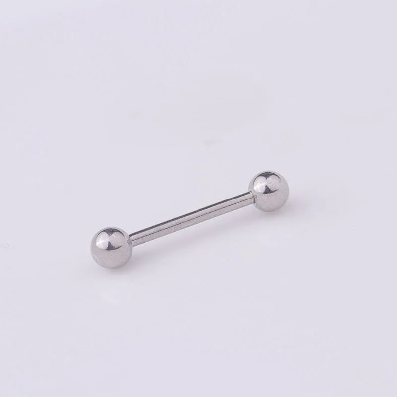 1PC Tongue Piercing Titanium Plated Rings Girls Industrial Barbells Body Jewelry