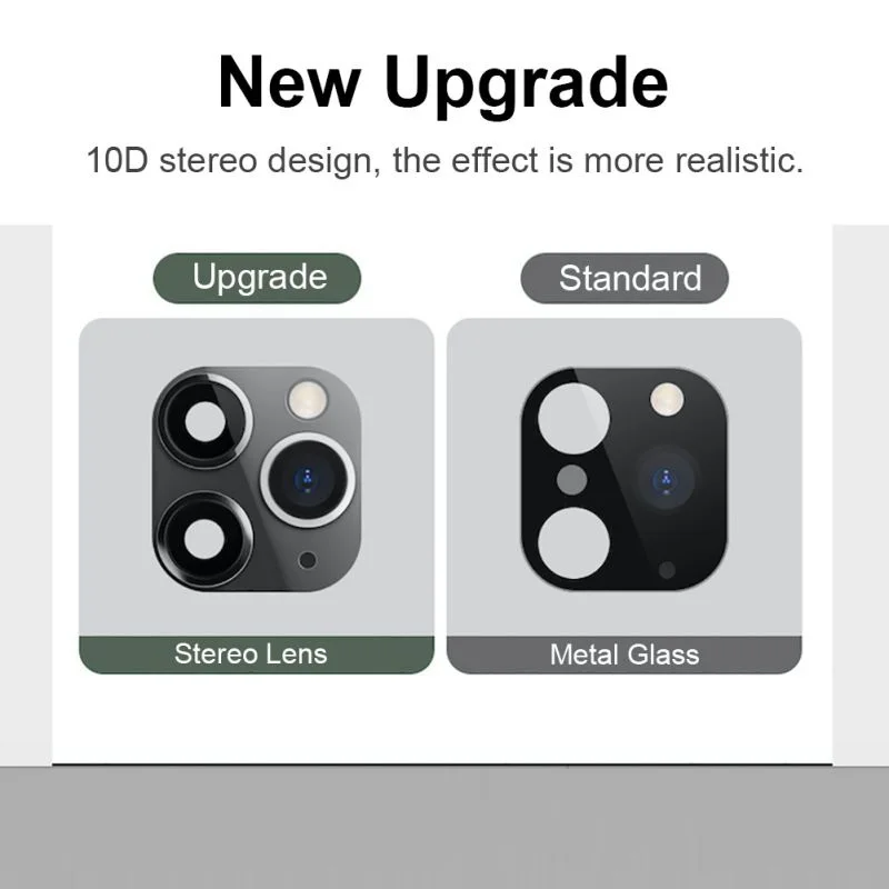 Камера 3D Защитная Наклейка на рассеиватель для IPhone X XS MAX крышка камеры секундная замена на IPhone 11 Pro MAX материал из алюминиевого сплава
