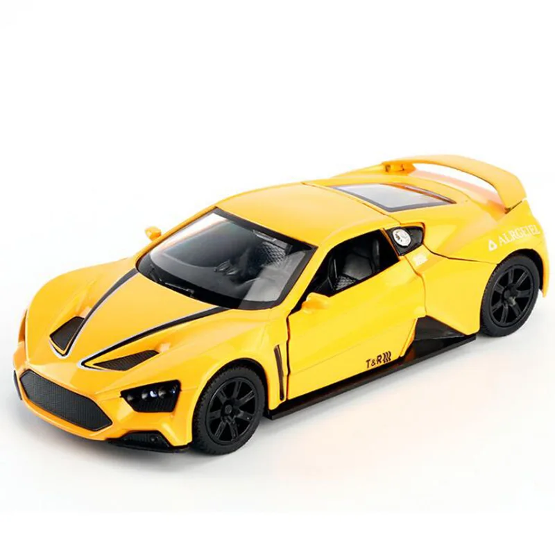 Коллекция 1:32 15 см ZENVO STI Дания Классическая гоночная модель автомобиля откатная литая под давлением сплав дисплей автомобиля для детей и взрослых