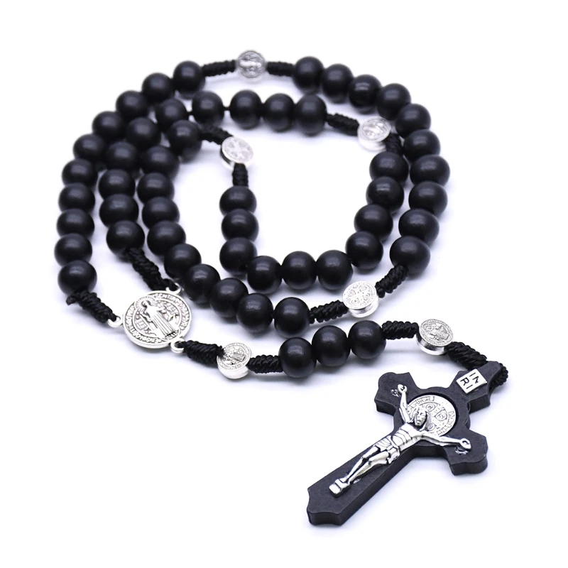 Necklace Catholic Rosary Necklace Religious Jesus Pendant Catholic Rosary Necklace Religious Ritual Accessories