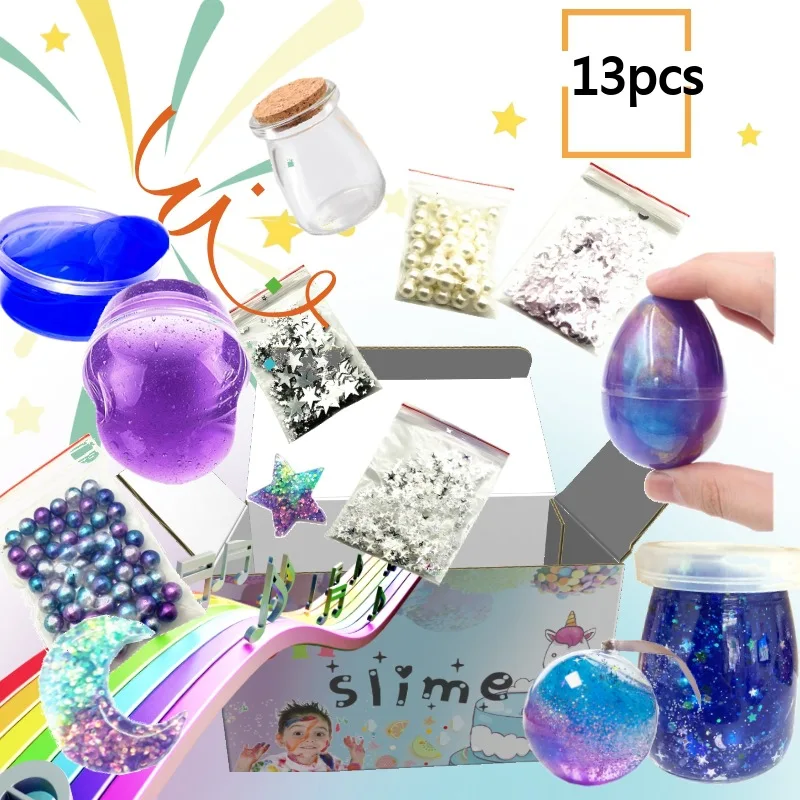 Звездный слизик обучающий Красочный Кристалл грязи DIY Slime Kit