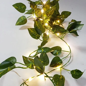 

Leaves Vine Led String Light 4.5V 2m 10m Flower Lvy Leaf Garland Fairy String Lights Party Garden Decoration Lamp Battery Power