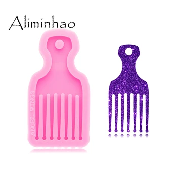 

DY0591 Shiny Glossy S/L Comb Making Keychain - Polymer Clay Mould - Mold Resin Craft Necklace - Epoxy Jewellery Silicone Mold