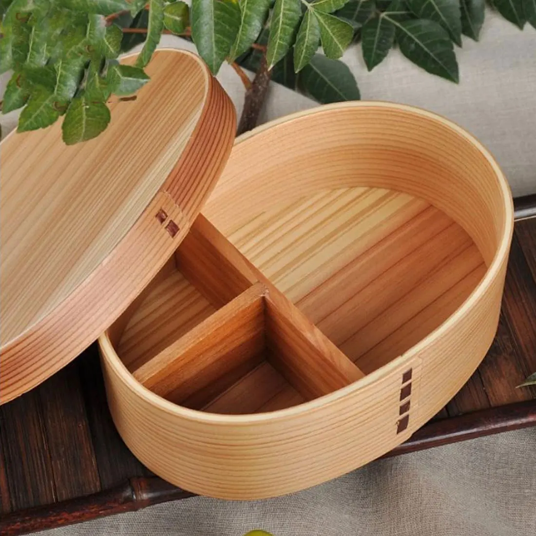 1 шт. студенческий деревянный ланч бокс прочный деревянный Bento box японский стиль один человек коробка для хранения продуктов посуда