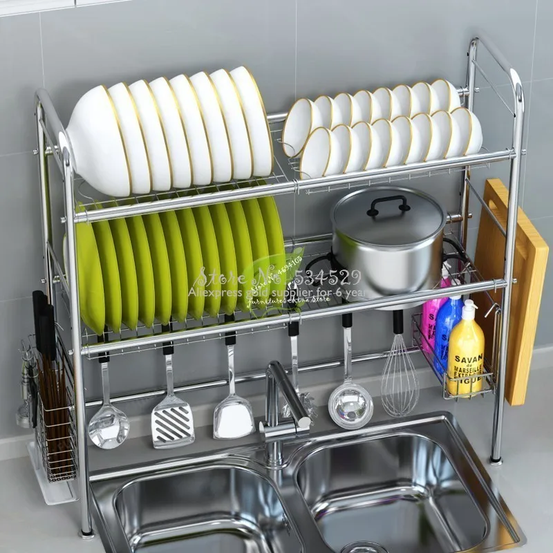  38%Kitchen Organizer and Storage Sink Drying Rack Does Not Rust Wall Hooks for Pots Pans Storage Sh - 4000225962103