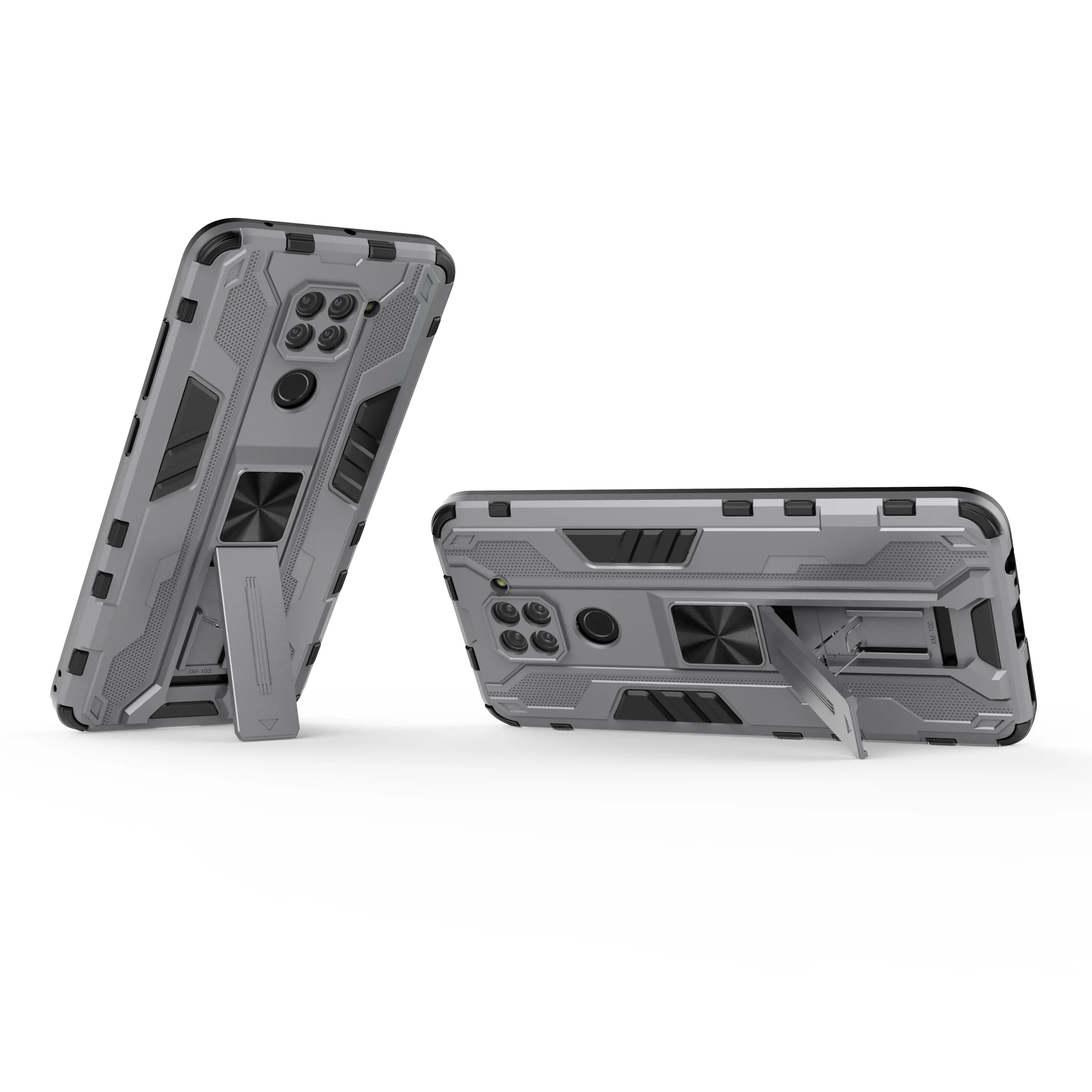 Luxury Bracket Armor Metal Magnetic Protector Phone Case For Xiaomi Redmi Note 9 Pro 9S Max Shockproof Invisible PC Back Cover