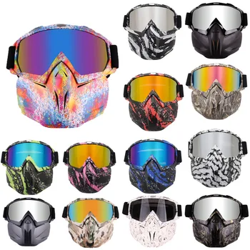 

2020 Unisex Retro Dust Mask Removable Dust Mask Goggles Mask Dustproof UV Protection Dust Mask Goggles Mask