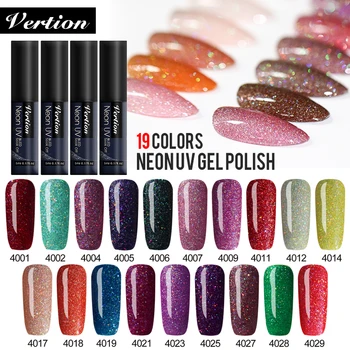 

Verntion 5ml Neon Glitter Color UV Gel Nail Polish LED Lamp Shining Hybrid Nail Varnish Enamel Varnish Manicure Varnish Gel Nail