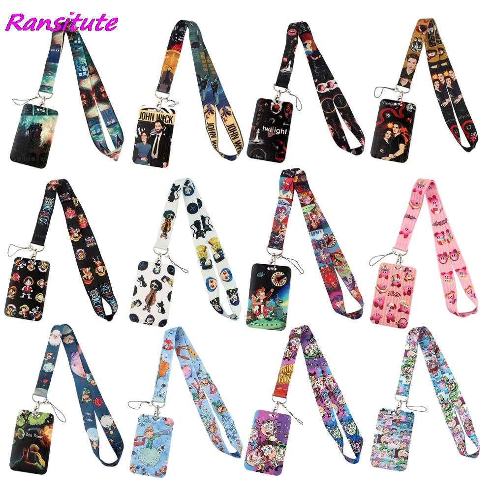 

Ransitute R1701 Movie Figure Cartoon Lanyard Card Holder Student Hanging Neck Mobile Phone Lanyard DIY Hang Rope Lariat Lanyard