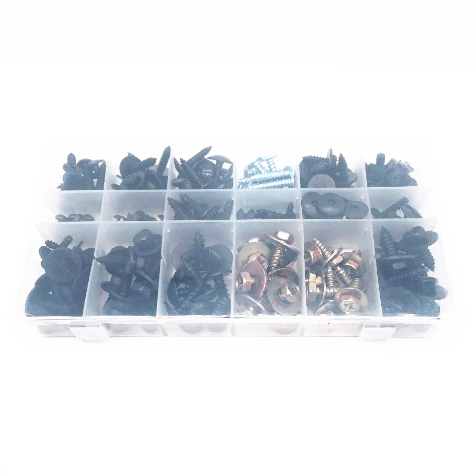 Автомобильный металлический Самонарезающий винт крепежный зажим с коробкой для
