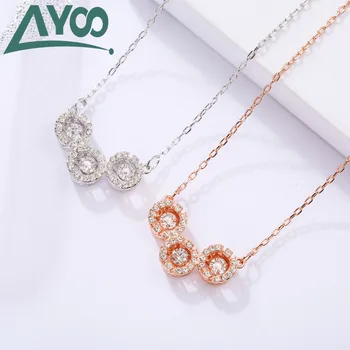 

AYOO High Quality SWA Classic Sweet Romantic Three Crystal Pendant Necklace
