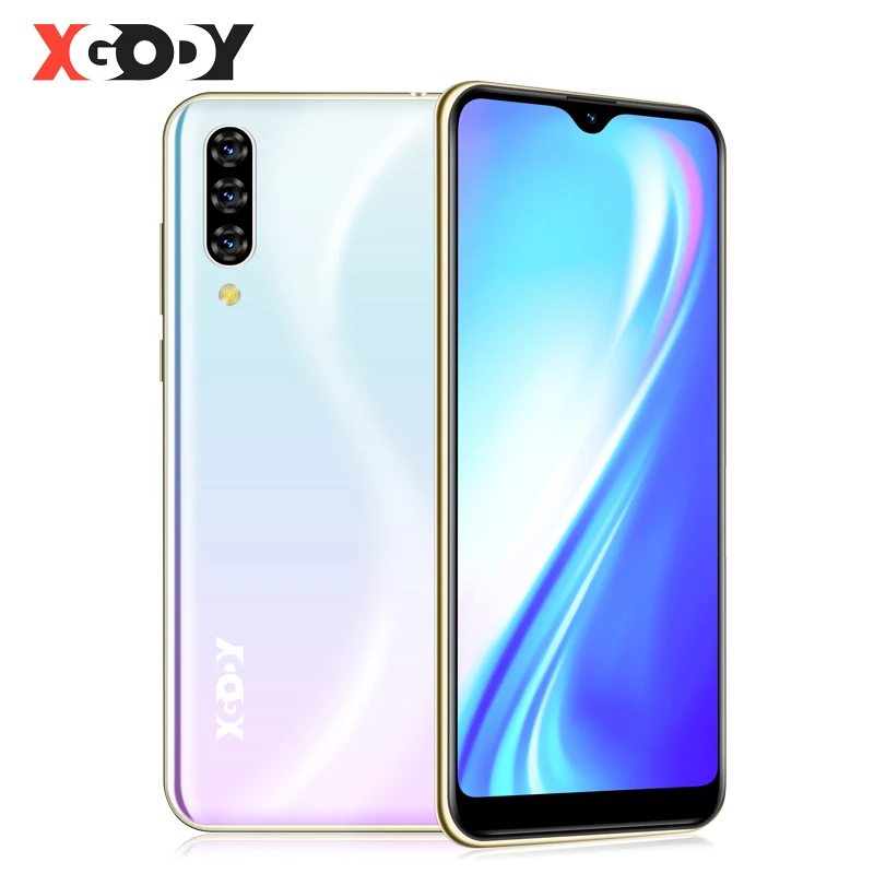  XGODY 3G Waterdrop Smartphone 6.26 Full Screen Face Unlock Mobile Phone Android 9.0 2GB 16GB MTK658