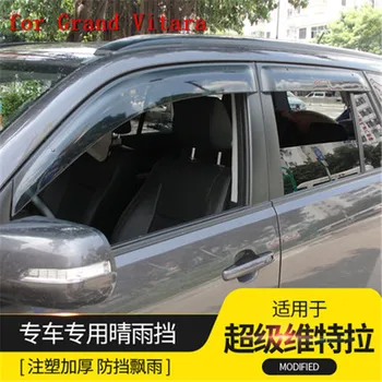 

4pcs/set Car Window Rain Shield Shelters Cover ABS Sun Window Visor for Suzuki Grand Vitara 2007- 2012 Car styling