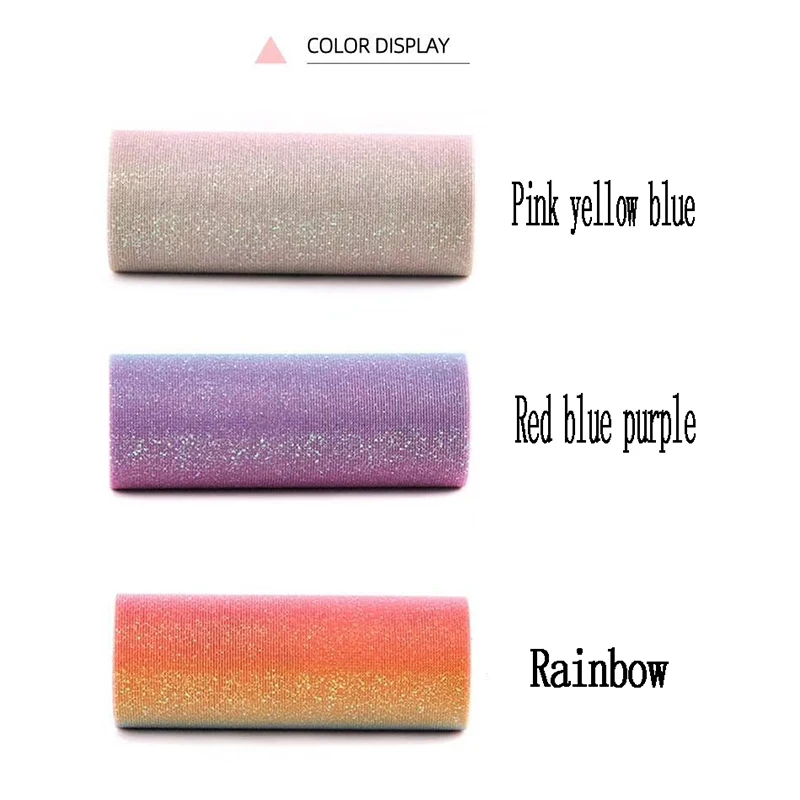 Юбка пачка из органзы с радужными блестками 10 ярдов/ширина в рулоне 15