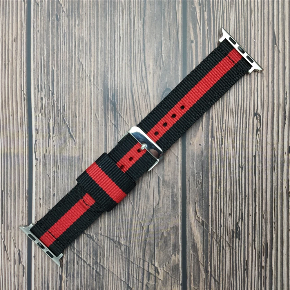 Плетеный браслет из ткани для Apple Watch 6/SE Band Series 5 4 40 мм 44 дышащий нейлоновый сменный