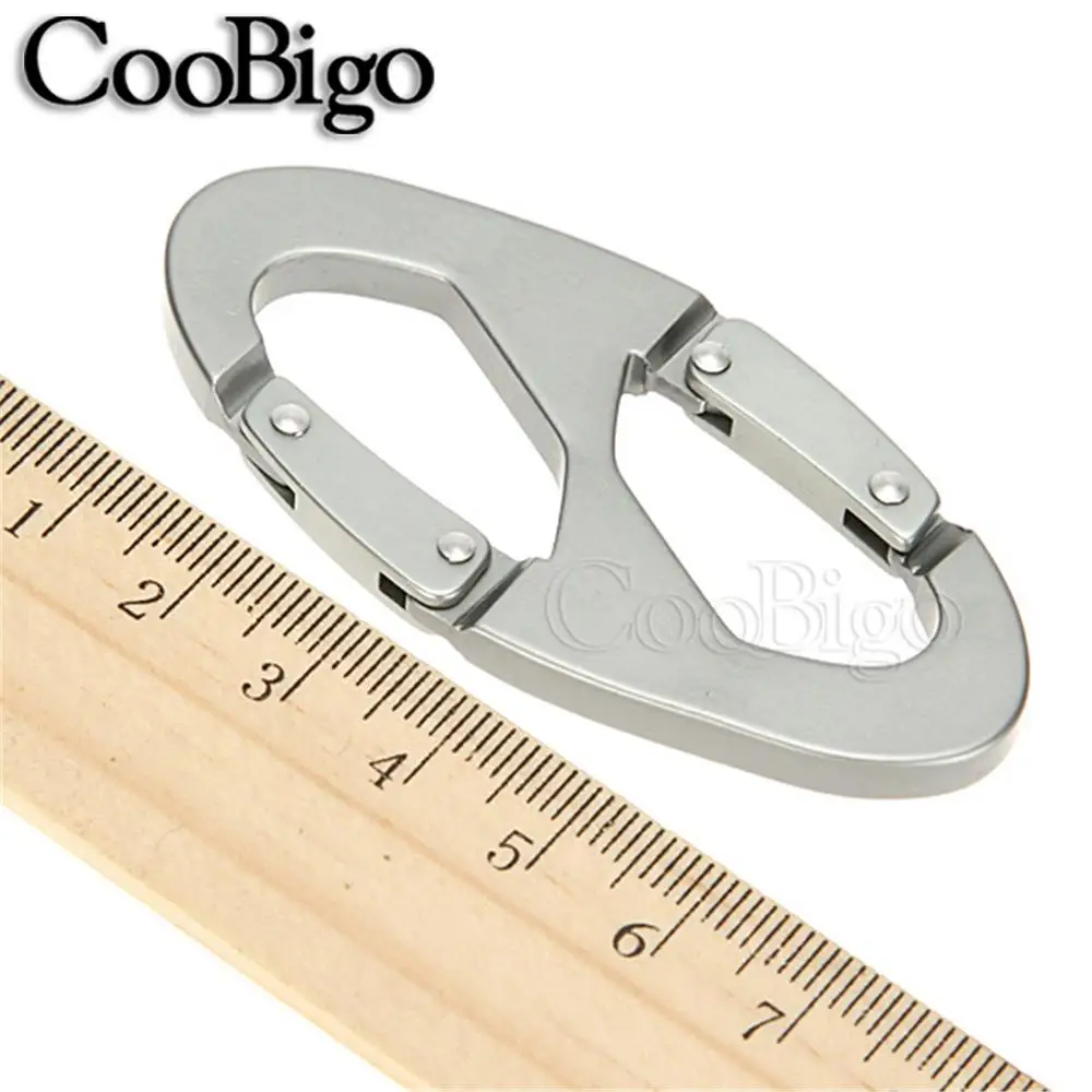 

2pcs Aluminum Alloy Carabiner Keychain Snap Clip Hook Carabiners Outdoor camping equipment Climbing Hiking Sports Accessories