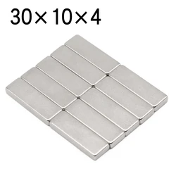 2/5/10/20/50 Pcs 30x10x4 Block NdFeB Neodymium Magnet N35 Super Powerful imanes Permanent Magnetic