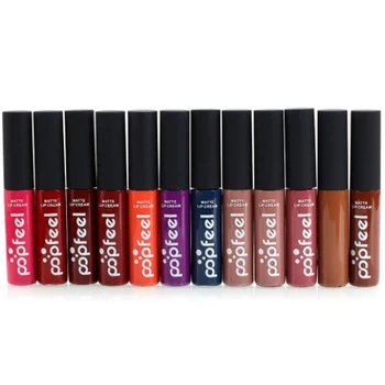 

Popfeel LA Matte Liquid Lipstick Lasting Moisturizing Non-stick 12-Lipstick Set Lip Beauty Makeup
