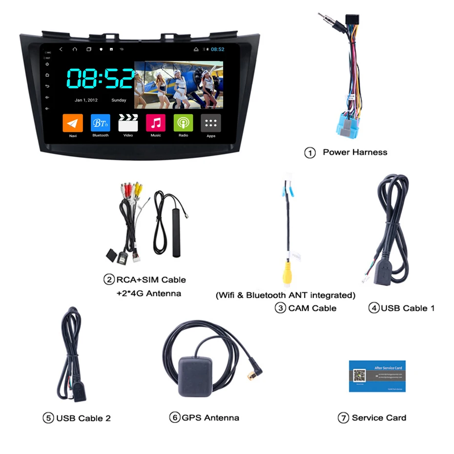 Android 8,1 автомобильный DVD 1din мультимедиа Navi система для Suzuki Swift 2010- Автомобильный gps навигатор головное устройство BT SWC wifi