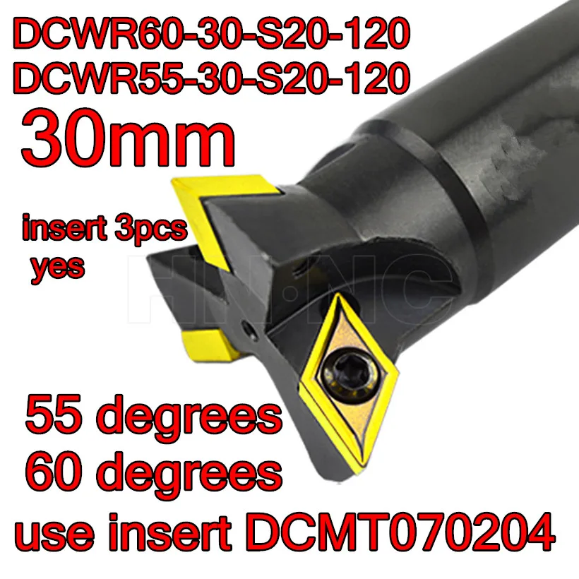 30 мм DCWR60-30-C20-120 DCWR55-30-S20-120 ласточкин хвост паз фрезы использовать вставку DCMT070204