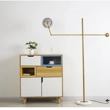 Дизайн торшер G4 светодиодный напольный светильник Янтарное стекло Золотой Металл Хороший светильник ing для гостиной гостиничного номера