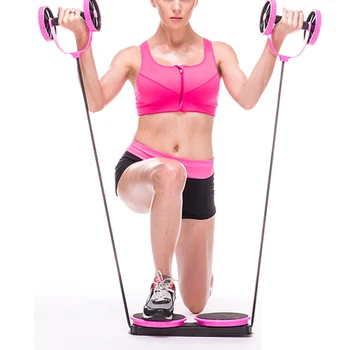 

Muscle Trainer Folding Gym Abdominal Roller With Pull Rope Fitness Indoor Sports Home Elastic Ab Wheels Body Building Exercise