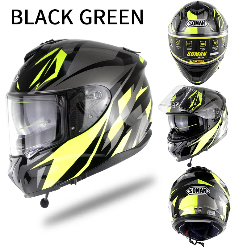 Full Face Kask Skull Printed Helmet Dual Visor Motorrad Helm Deodorant Capacete Airoh Casco Para Moto Capacete Axxis Moto Casco